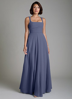 Azazie Azaria Brautjungfernkleider A-Linie Korsett Chiffon Kleid Sturm image1