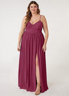 Azazie Zeya Vestidos de madrinha de casamento Vestir Amora de Chiffon de Linha A com Plissado image6