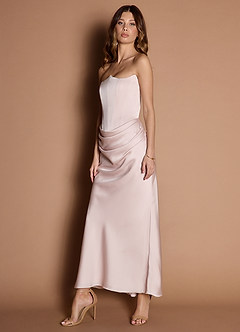 Vestido Rosa Empolvado Largo Debby image4