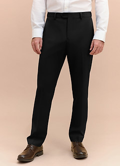 James Black Structured Stretch Dress Pants