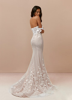 Azazie Evergarden Final Sale Diamond White Cocoa A-Line Sequins Tulle Dress image4