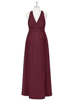 Azazie Athena Final Sale Empire Ruched Chiffon Floor-Length Dress image8