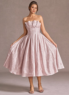 Beatrice Soft Pink Midi Dress image3