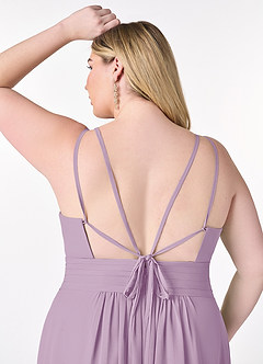 Azazie Farren Bridesmaid Dresses Wisteria A-Line Pleated Chiffon Convertible Dress image16