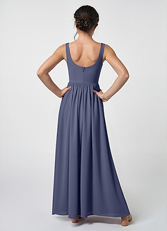 Azazie Keyla Junior Stormy A-Line Pleated Chiffon Dress image2