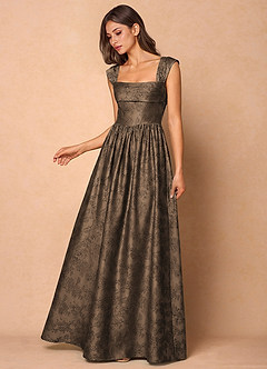 Vestido Café Marrón Largo Runa image1
