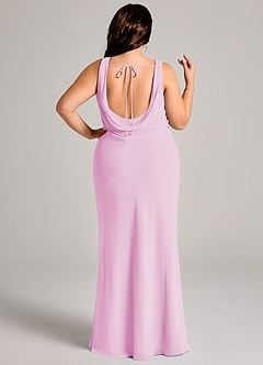 Azazie Rylina Bridesmaid Dresses Candy Pink Mermaid Pleated Chiffon Dress image11
