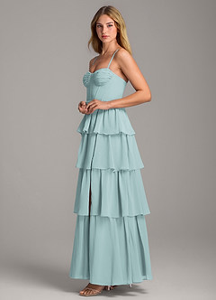 Azazie Alanna Bridesmaid Dresses Mist A-Line Sweetheart Neckline Chiffon Dress image6