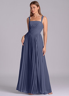 Azazie Mina Bridesmaid Dresses Stormy A-Line Pleated Chiffon Dress image1