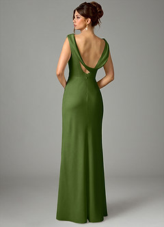 Azazie Kieryn Bridesmaid Dresses Juniper Mermaid Pleated Stretch Satin Dress image6