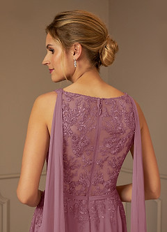 Azazie Joules Mother of the Bride Dresses Vintage Mauve A-Line Sequins Chiffon Dress image8