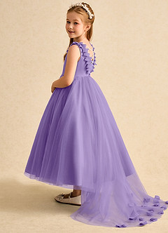 Azazie Lorita Flower Girl Dresses Tahiti A-Line Beaded Tulle Dress image3