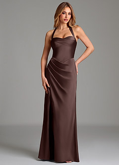 Azazie Serenity Bridesmaid Dresses Ganache Mermaid Sweetheart Neckline Stretch Satin Dress image1