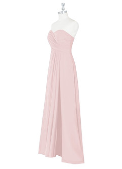 Azazie Arabella Allure Robes de demoiselle d'honneur Robe Trapèze Convertible en Mousseline de soie Encolure en Forme de Cœur Rose Pâle image11