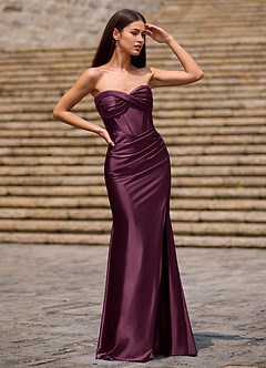 Prism Ankara Red Corset Prom Dress image4