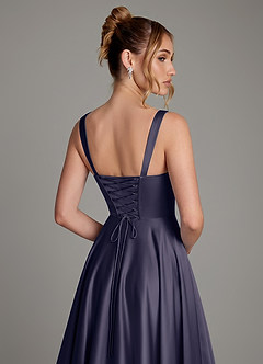 Azazie Azaria Bridesmaid Dresses Stormy A-Line Corset Stretch Satin Dress image2