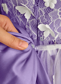 Azazie Darlina Robe Demoiselle D'honneur Fillette Robe Princesse en Tulle Dentelle Ivoire Tahiti image11