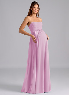 Azazie Saige Maternity Bridesmaid Dresses A-Line Pleated Chiffon Floor-Length Dress image8