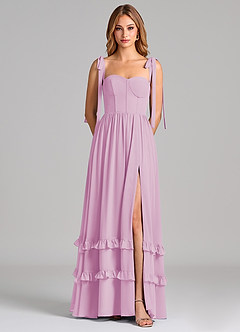 Azazie Anastacia Bridesmaid Dresses Candy Pink A-Line Sweetheart Neckline Chiffon Dress image6