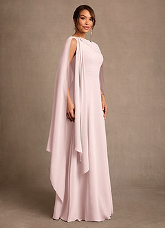 Azazie Liddie Mother of the Bride Dresses Blushing Pink A-Line Pleated Chiffon Dress image2