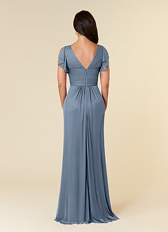 Azazie Reneya Mother of the Bride Dresses Twilight A-Line Pleated Mesh Dress image4