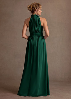 Azazie Antoinette Mother of the Bride Dresses Emerald A-Line Pleated Chiffon Dress image2