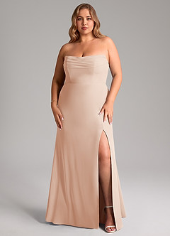 Azazie Saige Bridesmaid Dresses English Rose A-Line Off the Shoulder Chiffon Convertible Dress image16