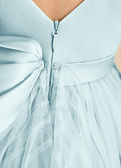 Azazie Pear Robe Demoiselle D'honneur Fillette Robe Princesse en Tulle Arc Verre De Mer image7