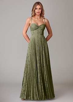Azazie Akiko Bridesmaid Dresses Pistachio A-Line Sweetheart Neckline Floral Burnout Dress image5