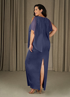 Azazie Aspyn Final Sale Stormy Sheath Beaded Mesh Dress image10