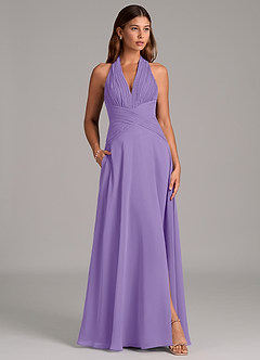 Azazie Elizabeth Bridesmaid Dresses Tahiti A-Line Pleated Chiffon Dress image3