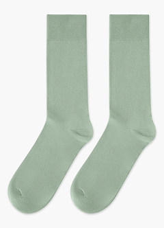 front Conjunto de calcetines de algodón y corbata ancha de satén elástico a juego