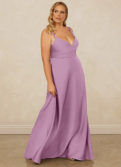 Christian Siriano Bridal for Azazie 1001 Bridesmaid Dresses Wisteria A-Line Sweetheart Neckline Stretch Satin Dress image14