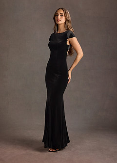 Morgan Black Open Back Gown image3