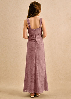 Azazie Brookie Girls Formal Sukienki dla dziewczynek sypiących kwiaty Linia A Bez rękawów Kwiatowe wypalenie Długość kostki Sukienka image6