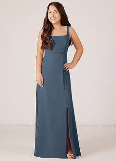 Azazie Renee Junior Neptune A-Line Side Slit Chiffon Dress image1
