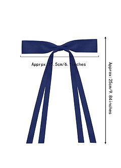 front Satin Bow Hair Clips