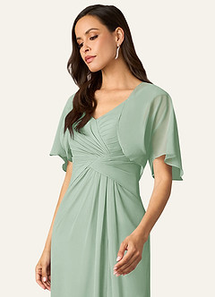 Azazie Matchande Färg Salome Chiffong Wrap