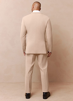 front Savile Tan Wool Blend 3-Piece Suit