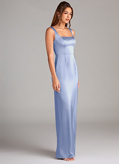 Azazie Flori Brautjungfernkleider Etui Seitliche Cut-Outs Stretch-Satin Kleid Eis image3