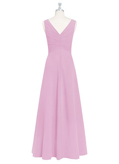 Azazie Flora Bridesmaid Dresses Candy Pink A-Line Pleated Chiffon Dress image8