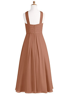 Azazie Kaleigh Junior Bronzer A-Line Pleated Chiffon Dress image7