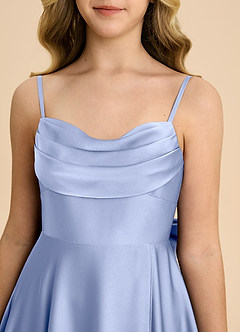 Azazie Bear Junior Ice A-Line Sweetheart Neckline Stretch Satin Dress image8