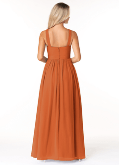 Azazie Elvira Brautjungfernkleider A-Linie Plissee Chiffon Kleid Kanel image2