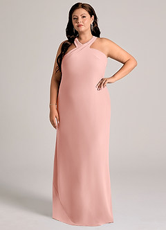 Azazie Doretta Bridesmaid Dresses Rosette Mermaid Pleated Chiffon Dress image8