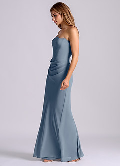 Azazie Debby Bridesmaid Dresses Twilight Mermaid Strapless Chiffon Dress image4