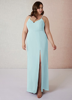 Azazie Blink laatste Uitverkoop Jurk van Chiffon met Kolom V-hals Vintage Mauve image8