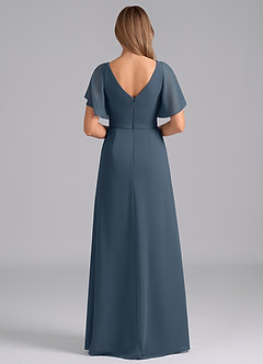 Azazie Ambrosia Bridesmaid Dresses Neptune A-Line Pleated Chiffon Dress image6