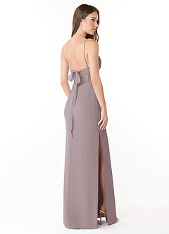 Azazie Mai Brautjungfernkleider Etui Plissee Chiffon Kleid Dämmerung image4