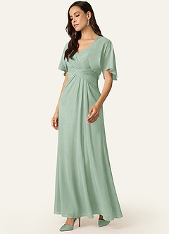 front Azazie Matching Color Salome Chiffon Wrap